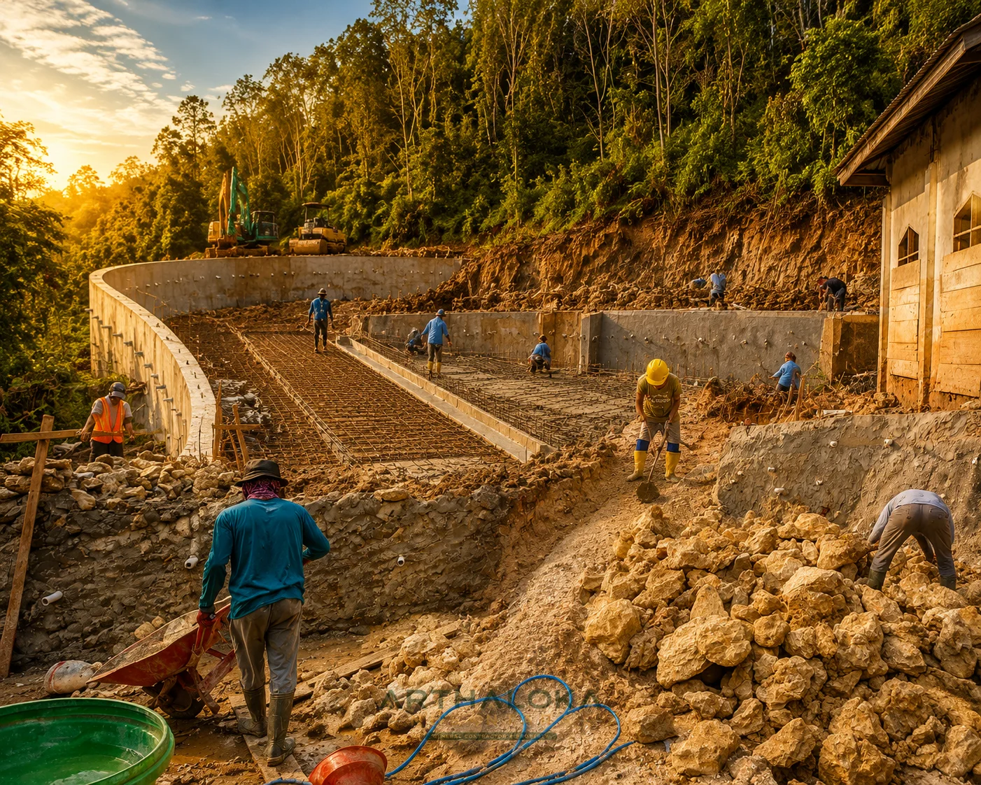 Portofolio proyek PEMBANGUNAN TURAP SMAN 3 MARANGKAYU oleh kontraktor Kalimantan Timur Arthaloka Nusantara di Bontang